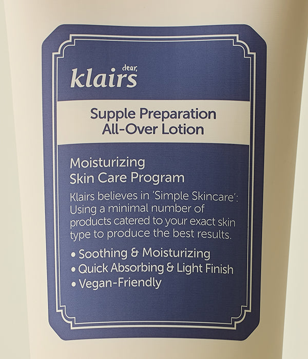 KLAIRS Supple Preparation All-Over Lotion 250ml - Kosmetica