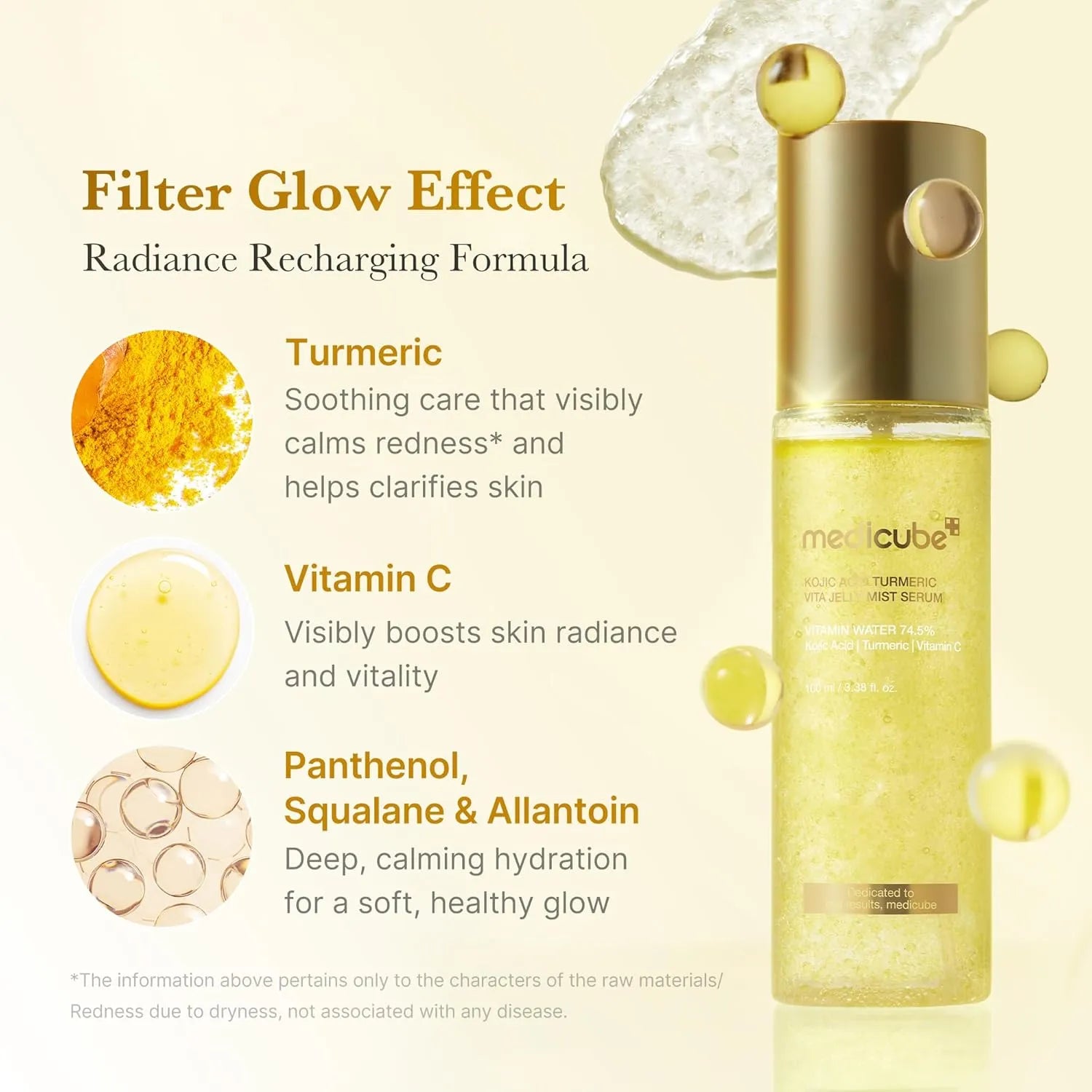 MEDICUBE Kojic Acid Turmeric Vita Jelly Mist Serum 100ml - Kosmetica