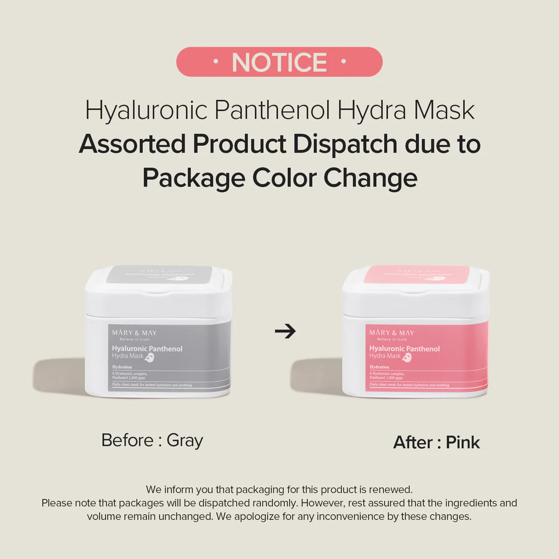 Mary&May_Hyaluronic_Panthenol_Hydra_Mask_30EA/400g