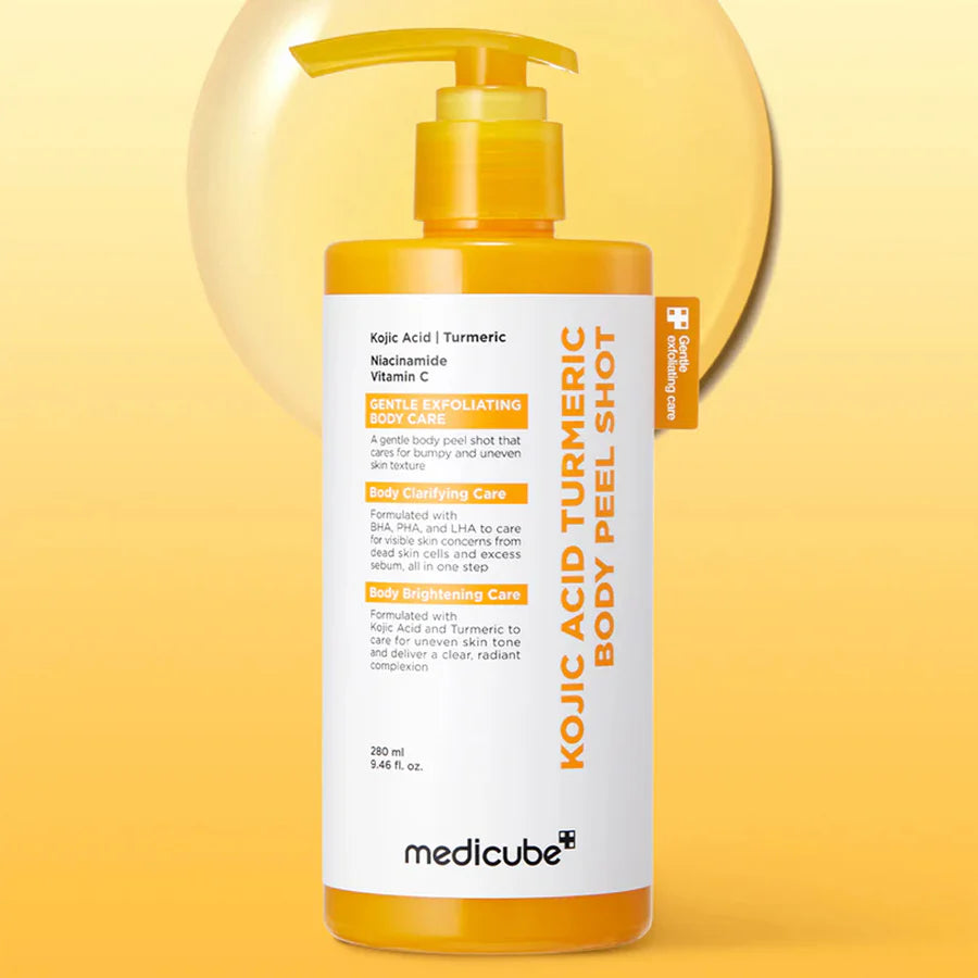 MEDICUBE Kojic Acid Turmeric Body Peel Shot 280ml - Kosmetica