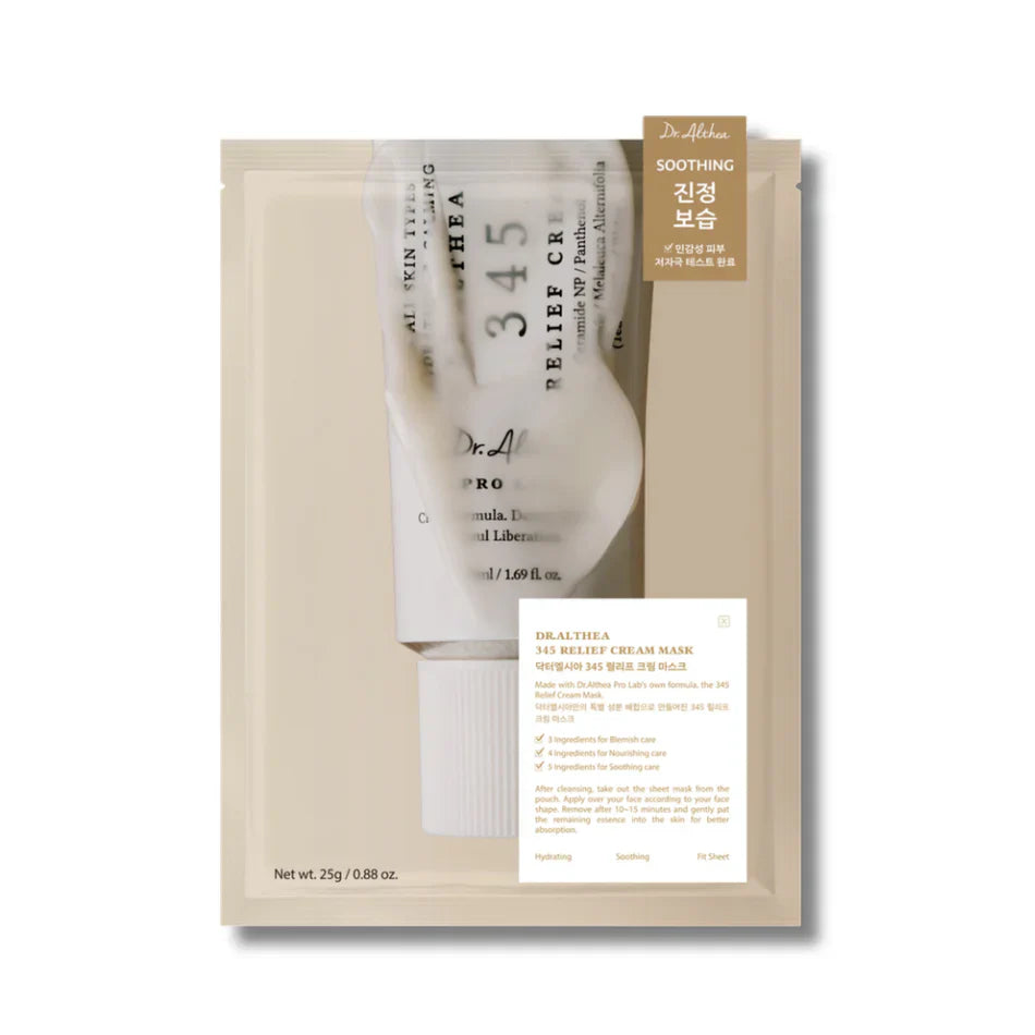 Dr.Althea 345 Relief Cream Mask Set (25g x 4 sheets) - Kosmetica