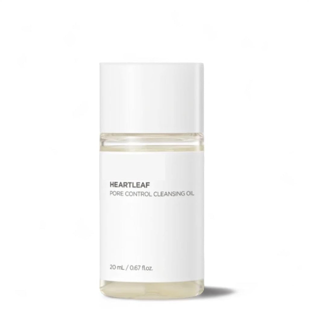 Heartleaf pore control cleansing oil bottle on a white background
