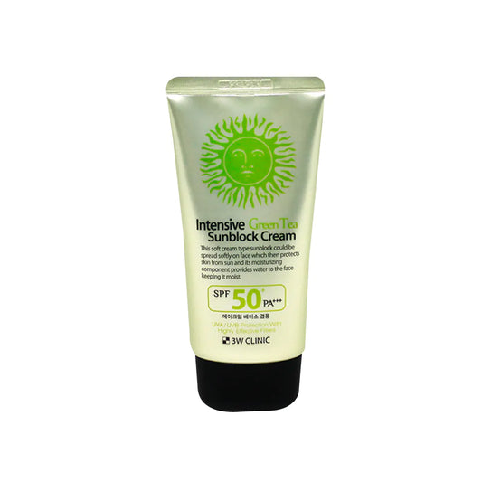 3W CLINIC Intensive Green Tea Sunblock Cream SPF 50+ PA++ 70 ml