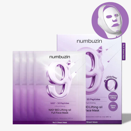 Numbuzin  No.9 NAD Bio Lifting-sil Full Face Mask Set 48ml x 4 sheets