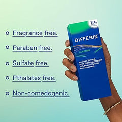 Differin Maximum Strength Acne Foaming Cleanser With 10% Benzoyl Peroxide For Acne Treatment 148ml