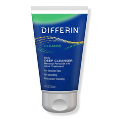 Differin Daily Deep Facial Cleanser With 5% Benzoyl Peroxide For Acne Prone Skin 118ml