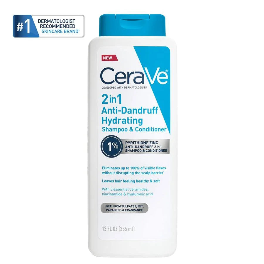 CeraVe Anti-Dandruff Hydrating 2-in-1 Shampoo & Conditioner 355ml